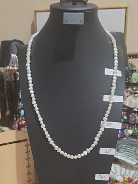 Classic White Faux Pearl Necklace - Elegant Women Jewelry